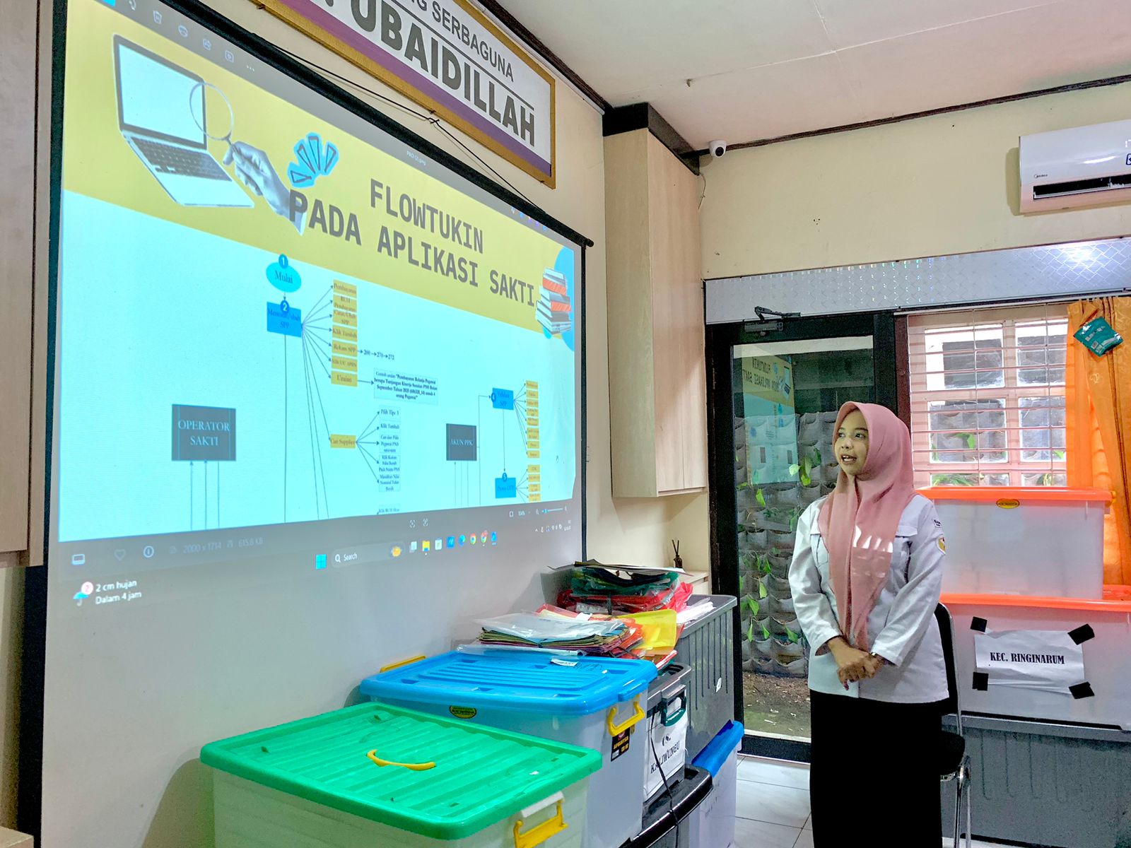 Dokumentasi  penyampaian mekanisme pengajuan Tukin 