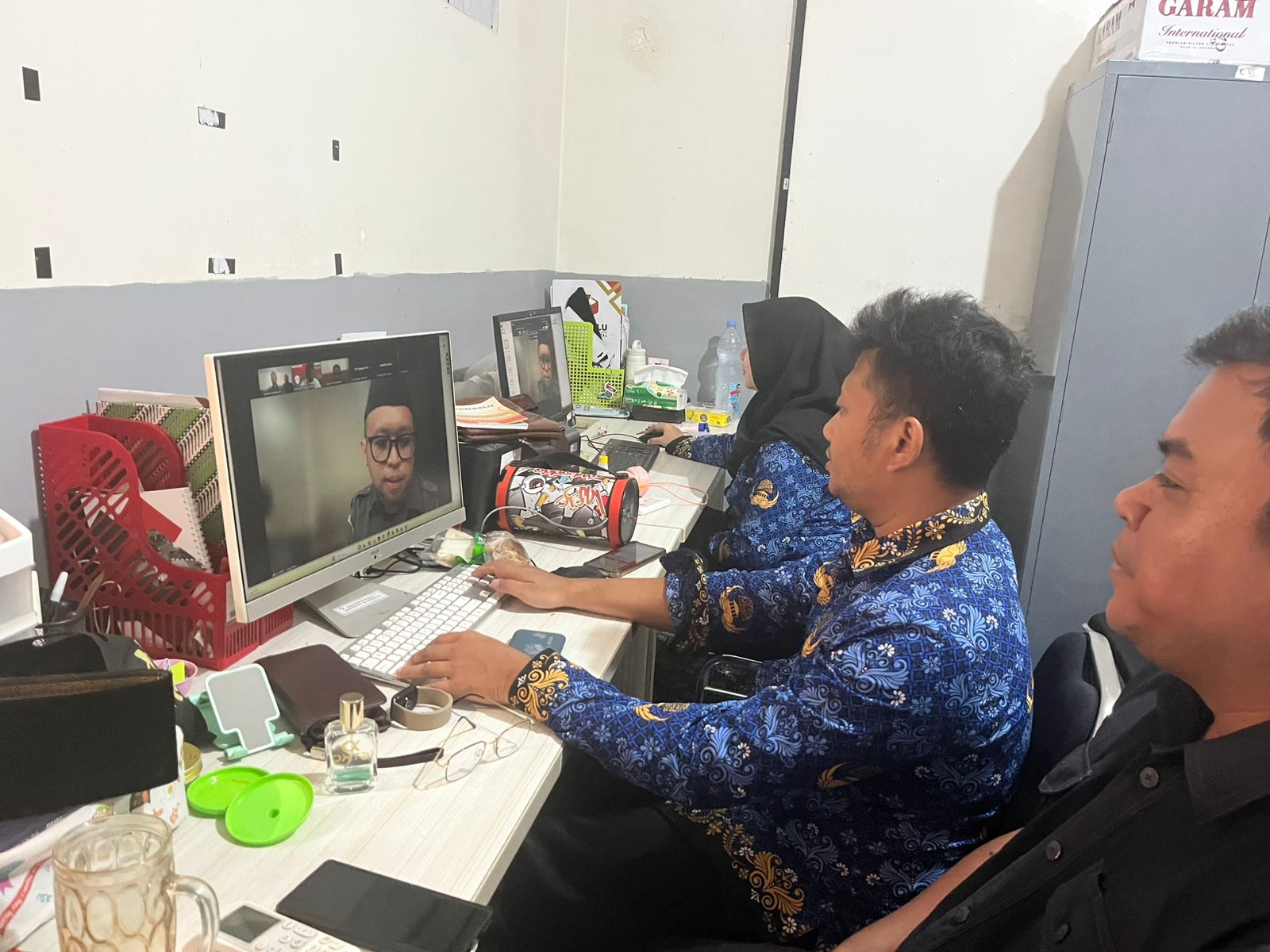 Dokumentasi rapat koordinasi melalui zoom yang diselenggarakan oleh Bawaslu RI Melalui Biro Penyelesaian Sengketa