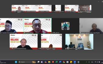 Dokumentasi agenda rutin Selasa Menyapa yang diselenggarakan oleh Bawaslu Provinsi Jawa Tengah melalui zoom meeting 