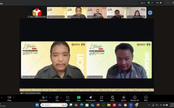 Dokumentasi Literasi Pojok Pengawasan (LPP) Volume 6 secara daring melalui zoom meeting