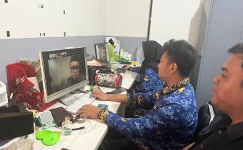 Dokumentasi rapat koordinasi melalui zoom yang diselenggarakan oleh Bawaslu RI Melalui Biro Penyelesaian Sengketa