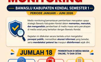 Monitoring Bawaslu Kabupaten Kendal Semester I Tahun 2026